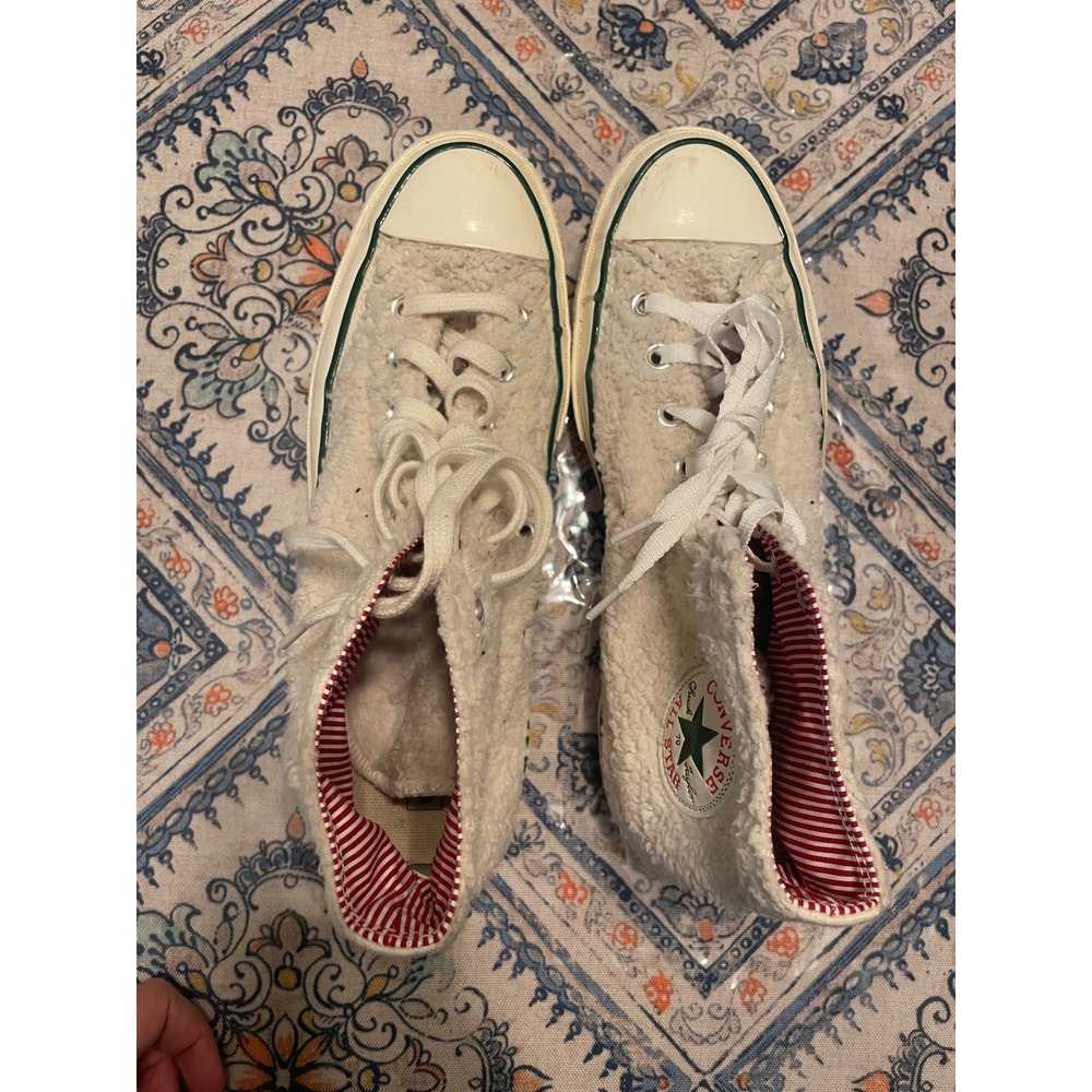 Converse Chuck 70 Sherpa High Top Cream Red Green 172048C Mens 9 Womens 10.5 - Picture 6 of 8
